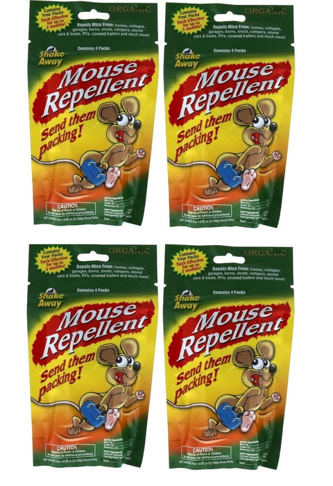 Shake Away #4152424 Mouse Repellent Pouches  ~ 4-Pack ~ 16 Pouches Total