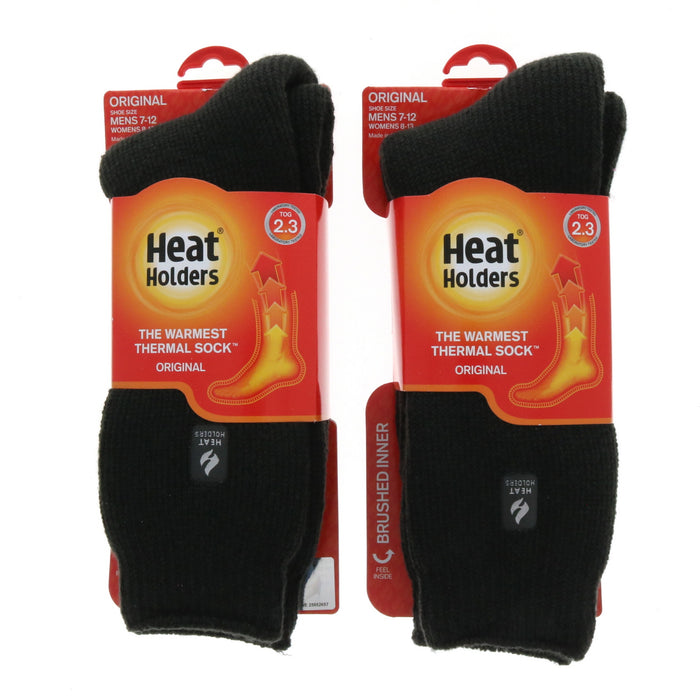 Heat Holders #MHHORGCHA Original Thermal Socks Charcoal ~ 2-Pack