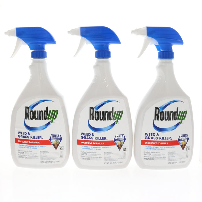 RoundUp #5375806 Weed & Grass Killer Spray 24 oz ~ 3-Pack