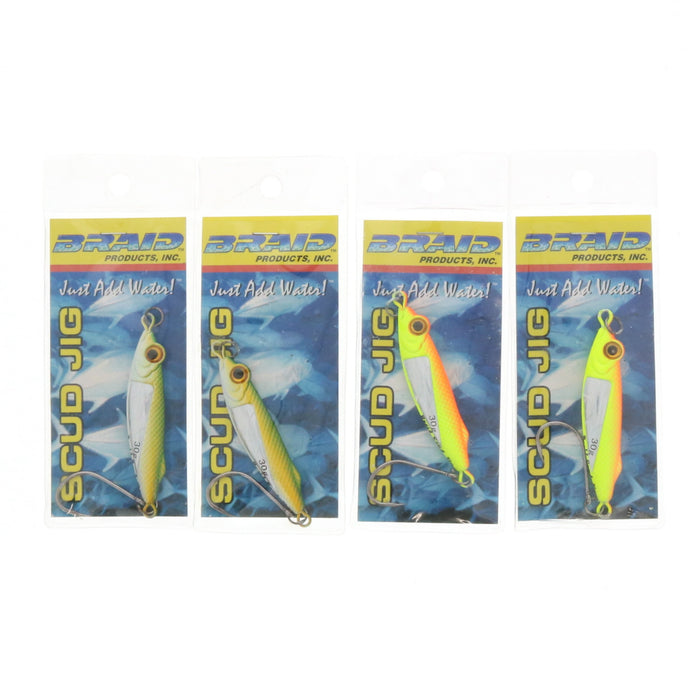 Braid Scud Saltwater Jigs 1 oz ~ 4-Pack