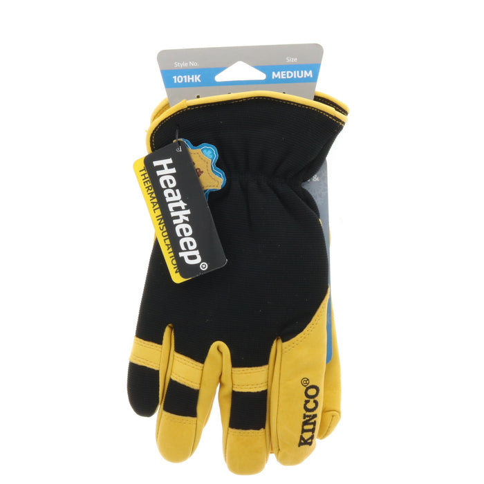 Kinco #101HK Pro Gloves Lined Premium Grain Deerskin & Synthetic Hybrid Medium