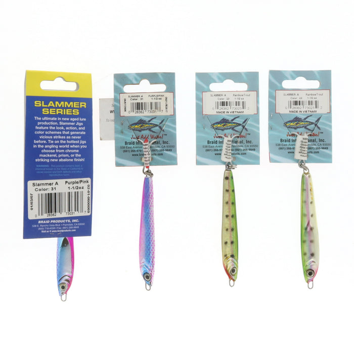 Braid Pro Series Slammer A Jigs Lures 1 1/2 oz ~ 4-Pack