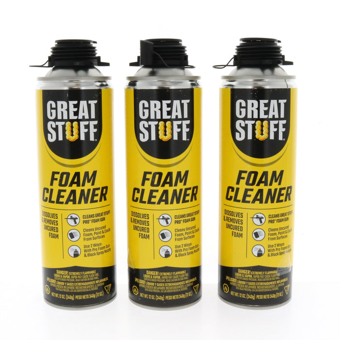 Great Stuff #12084890 Foam Gun Tool Cleaner 12 oz Foam ~ 3-Pack