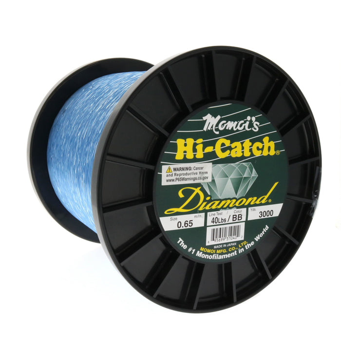 Momoi's Hi-Catch Diamond Monofilament Fishing Line 3000yds 40lbs Brilliant Blue