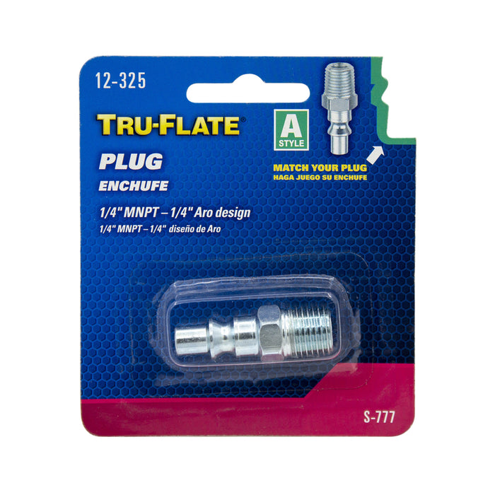 Tru-Flate #TRFL12325 Steel Air Plug 1/4 in. Male ~ 5-Pack