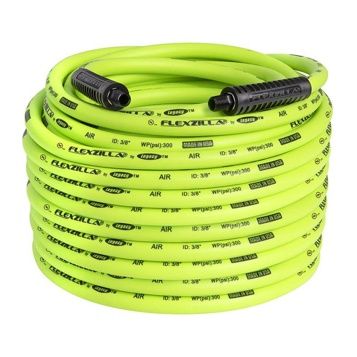 Flexzilla #HFZ38100YW2 100 ft. L X 3/8 in. D Hybrid Polymer Air Hose 300 psi Zilla Green