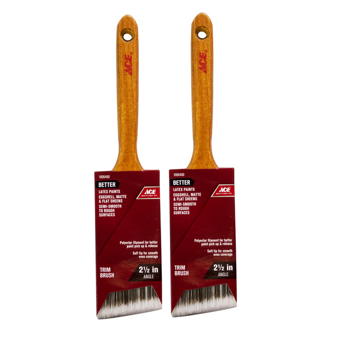 Ace Better #ACE 27251 0250 2-1/2 in. Angle Paint Brush ~ 2-Pack