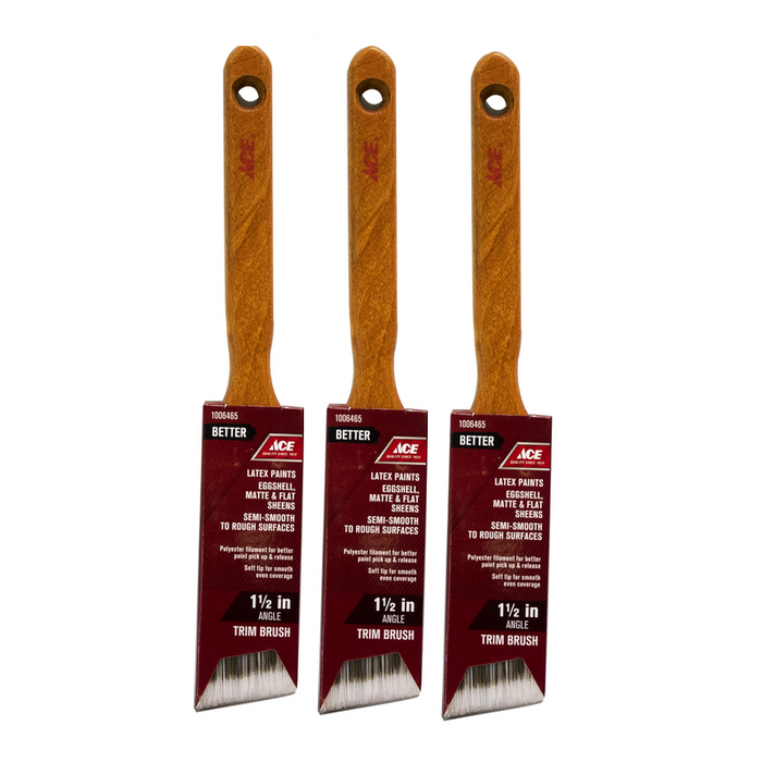 Ace Better #ACE 27251 0150 1-1/2 in. Angle Paint Brush ~ 3-Pack