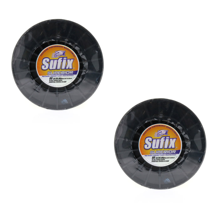 Sufix #650-180 Superior Monofilament Fishing Line 80lbs 2890yds Hi-Vis Yellow ~ 2-Pack