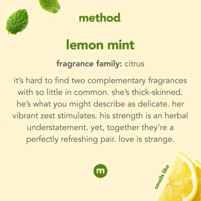 Method #329101 Lemon Mint Scent Dishwasher Detergent Pods ~ 2-Pack ~ 60 Pods Total
