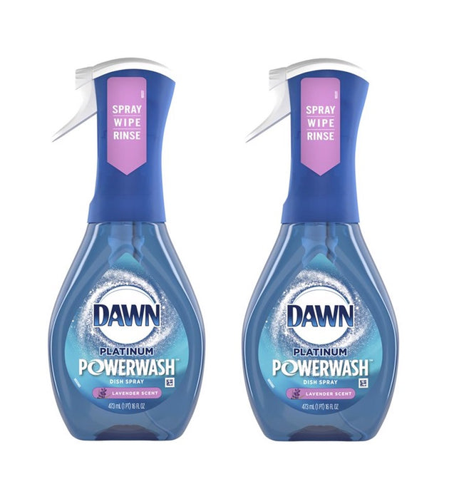 Dawn #80718727 Platinum Powerwash Lavender Scent Liquid Dish Spray ~ 2-Pack ~ 32 oz Total