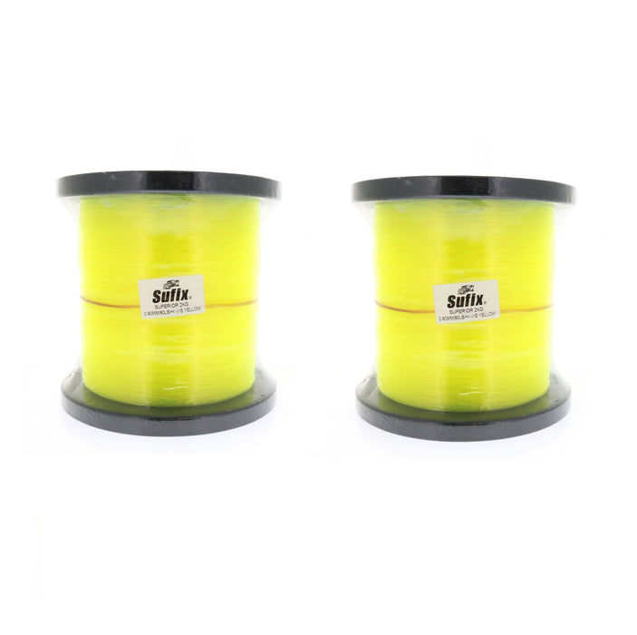 Sufix #650-180 Superior Monofilament Fishing Line 80lbs 2890yds Hi-Vis Yellow ~ 2-Pack