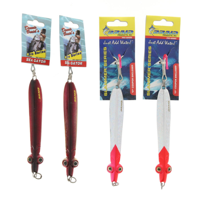 Braid Slammer Series Sea Gator Jig 5 3/4 oz Saltwater Lure ~ 4-Pack