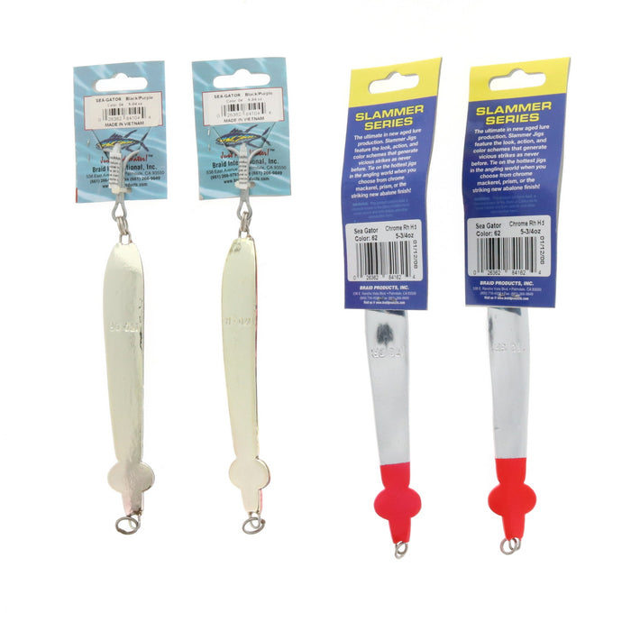 Braid Slammer Series Sea Gator Jig 5 3/4 oz Saltwater Lure ~ 4-Pack