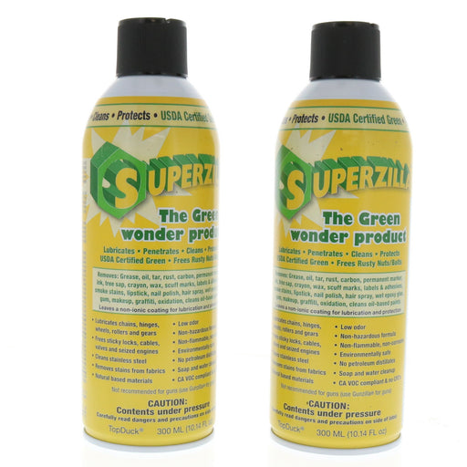 Two packs of Superzilla #AP10-300-1A Liquid Penetrating Oil 10.14 oz with white background