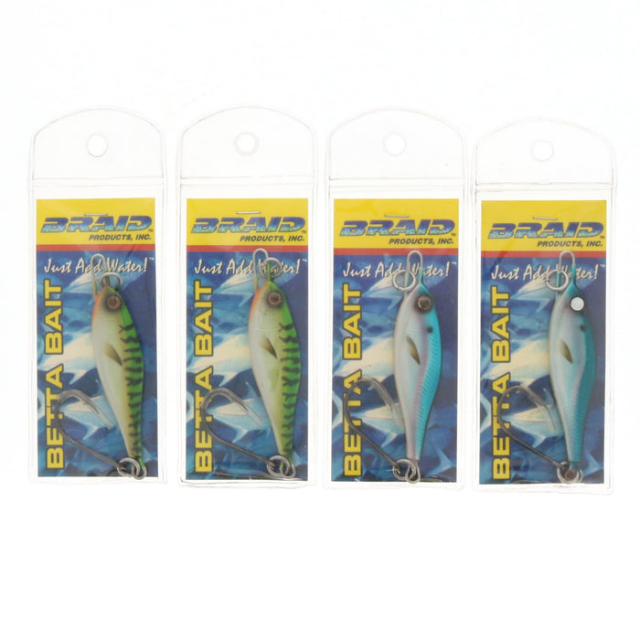 Braid Betta Bait Jigs Lures 1 oz ~ 4-Pack