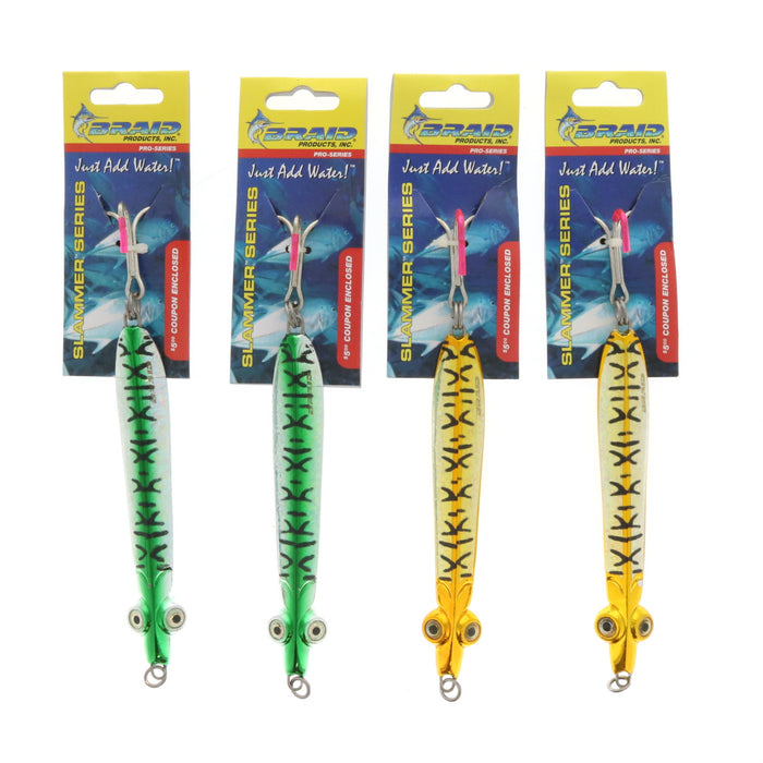 Braid Slammer Saltwater Jig Lure 5 3/4oz ~ 4-Pack