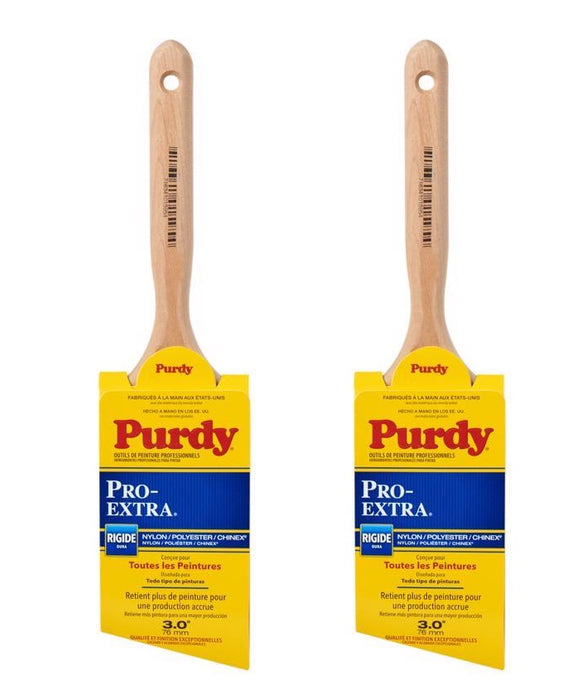 Purdy #144152730 Pro-Extra Glide 3" Stiff Angle Trim Paint Brush ~ 2-Pack