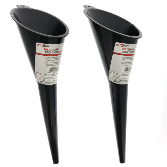 Shop Craft #31117 Black 14.5" Plastic Funnel for Auto and Marine ~ 2-Pack