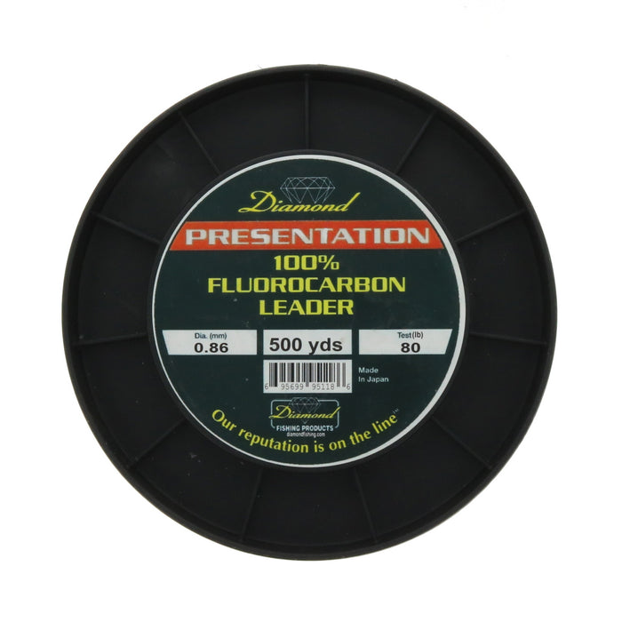 Momoi Diamond Presentation 100% Fluorocarbon Leader Line 500yds 80lb Clear