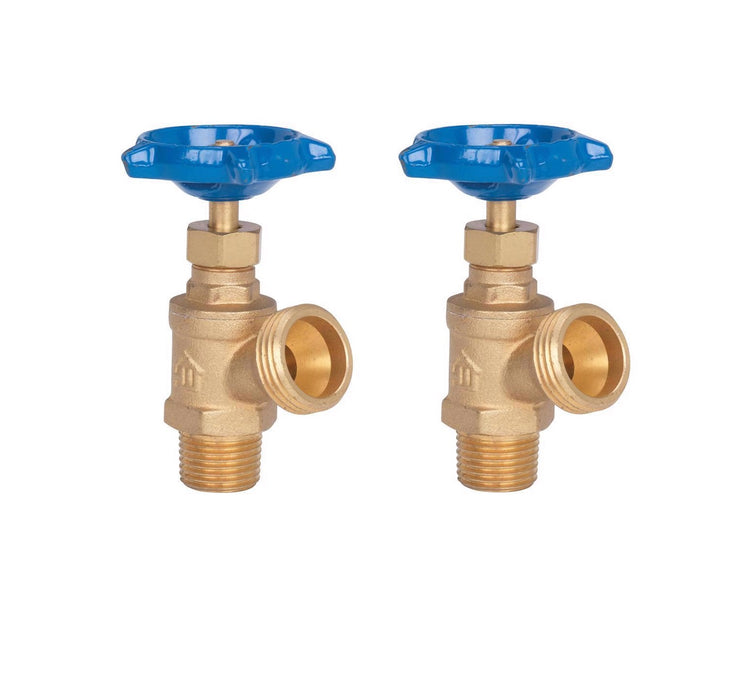 Homewerks #VBDCONF3 1/2 in. MIP X 3/4 in. MHT Brass Boiler Drain ~ 2-Pack