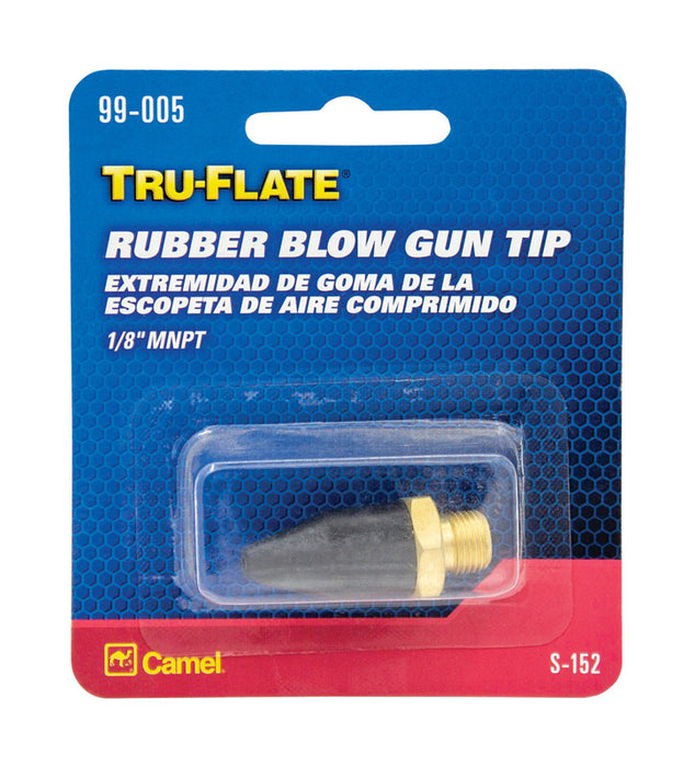 Tru-Flate #99005 Brass Air Blow Gun Rubber Tip 1/8 in. ~ 2-Pack