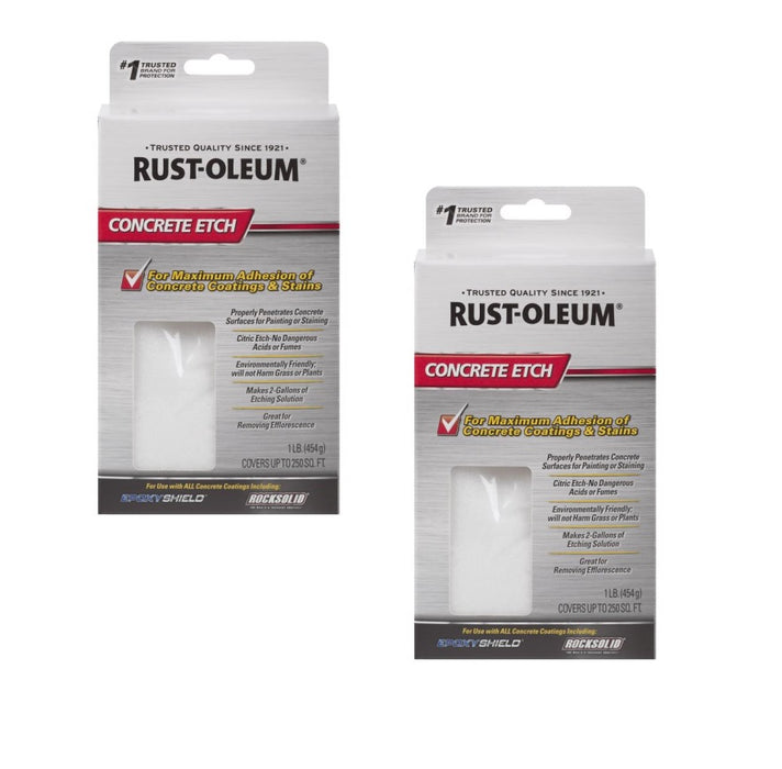 Rust-Oleum #238475 EpoxyShield Transparent Clear Concrete Etch ~ 2-Pack ~ 2 lbs Total