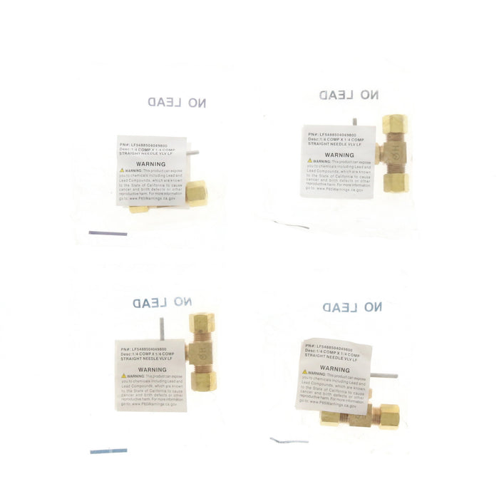 JMF Company #4338620 1/4 in. 1/4 in. Brass Needle Valve ~ 4-Pack