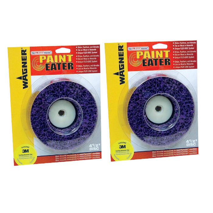 Wagner Paint Eater #0513041 4.5 in. Aluminum Oxide Center Mount Paint Eater Disc 100 Grit Medium ~ 2-Pack