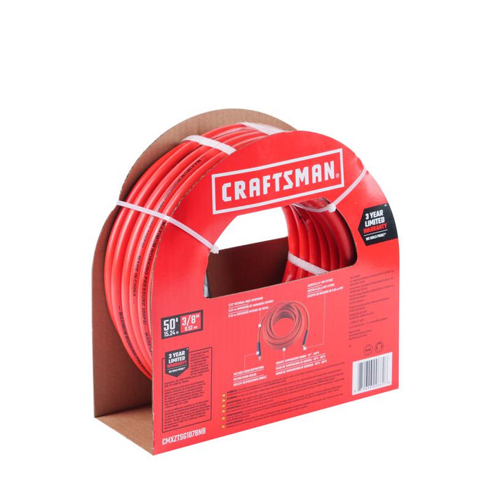 Craftsman #CMXZTSG1078NB 50 ft. L X 3/8 in. D PVC Air Hose 300 psi ~ Red