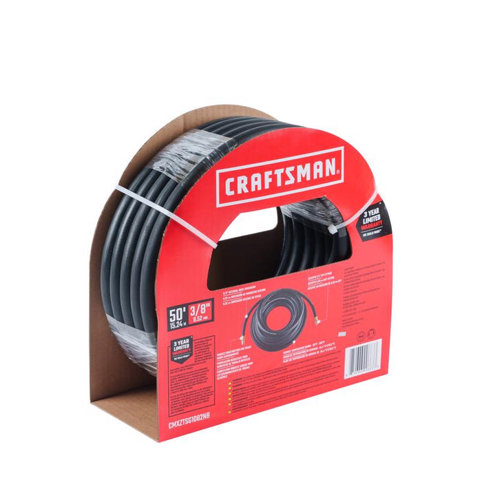 Craftsman #CMXZTSG1082NB 50 ft. L X 3/8 in. D Rubber Air Hose 300 psi ~ Black