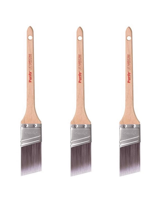 Purdy #144080115 Clearcut Dale 1-1/2" Stiff Angle Trim Paint Brush ~ 3-Pack