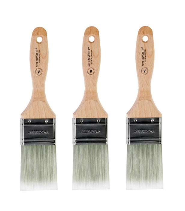 Wooster #5222-2 Silver Tip 2 in. Flat Paint Brush ~ 3-Pack