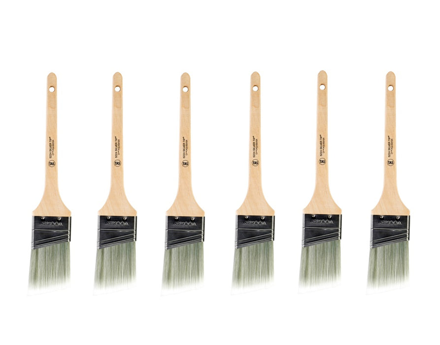 Wooster #5224-2 Silver Tip 2 in. Soft Thin Angle Paint Brush ~ 6-Pack