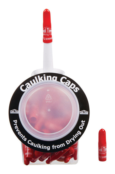 Tool Time Red Industrial Vinyl Reusable Caulking Caps 1 pk