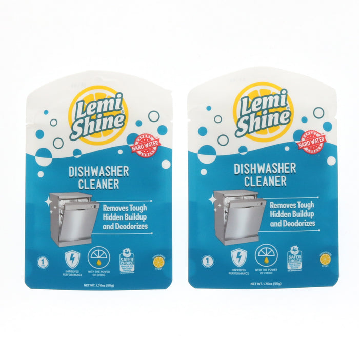 Lemi Shine Lemon Scent Powder Dishwasher/Disposal Cleaner ~ 2-Pack