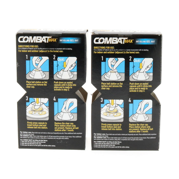 Combat  #61761 Max Ant Bait Station Gel ~ 2-Pack ~ 8 Bait Stations Total