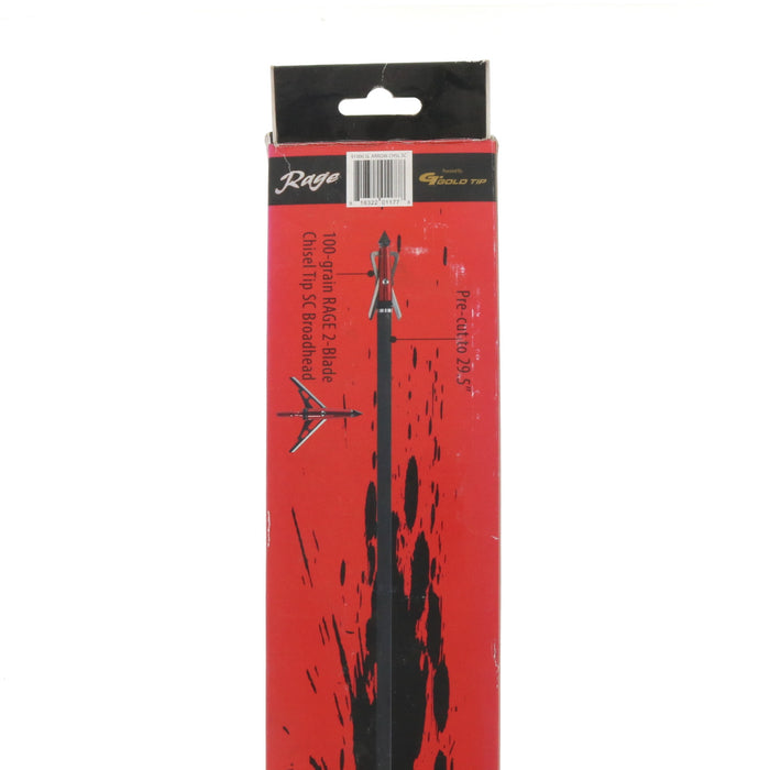 Rage Simply Lethal Arrow Package With Fletching Nocks and Broadheads