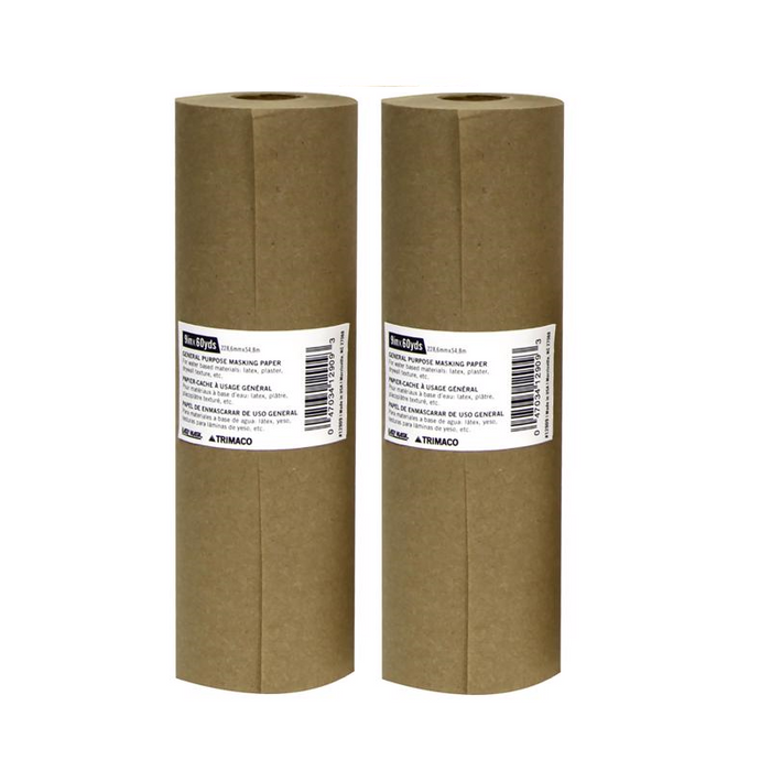 Trimaco #12909 9 in. Wide X 60 ft. Long Paper Masking Paper ~ 2-Pack