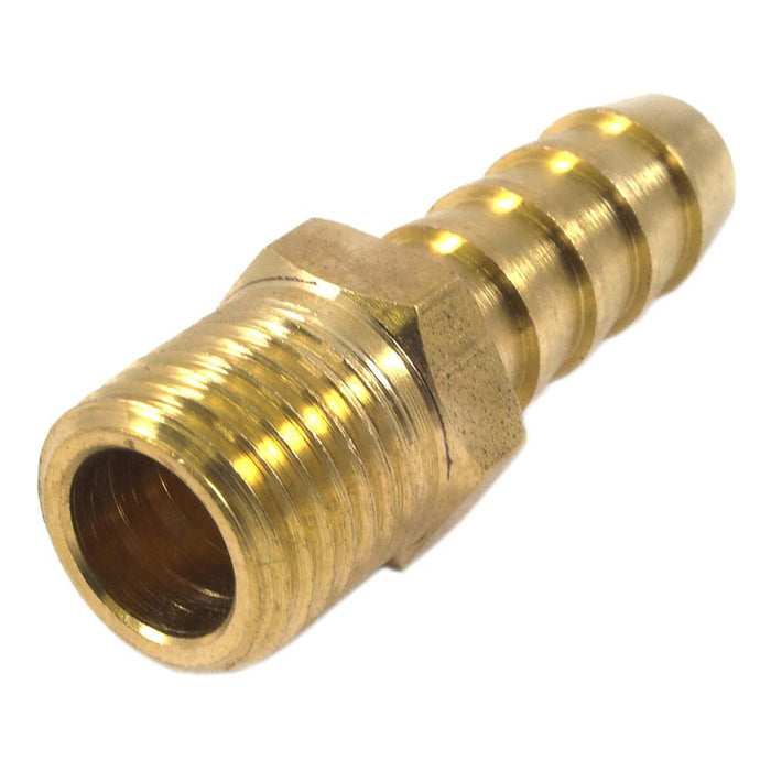 Forney #75359 Brass Air Hose End 1/4 in. Male X 3/8 in. Hose Barb ~ 2-Pack