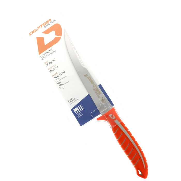 Dexter DEXTREME 8" Dual Edge Flexible Fillet Knife #DX8F
