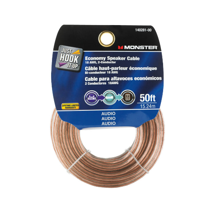 Monster Just Hook It Up #140281-00 50 ft. L Speaker Wire AWG
