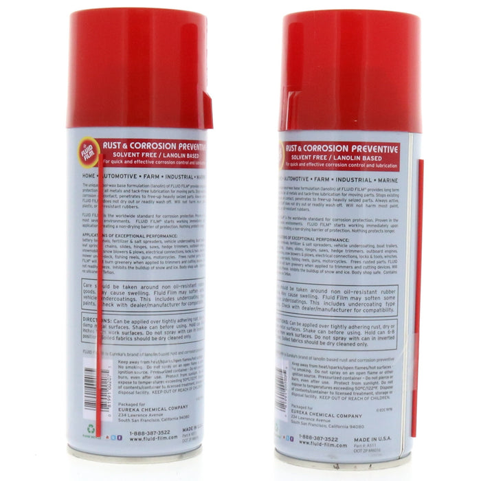 Fluid Film #AS11 Penetrating Oil Anti-Rust Corrosion 11.75 oz ea ~ 2-Pack