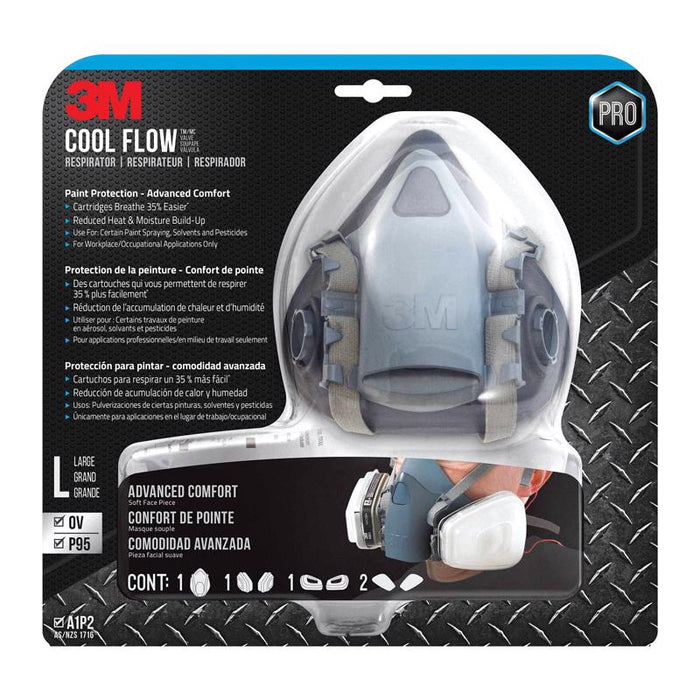 3M P95 Half Face Respirator Valved Blue L 1 pc