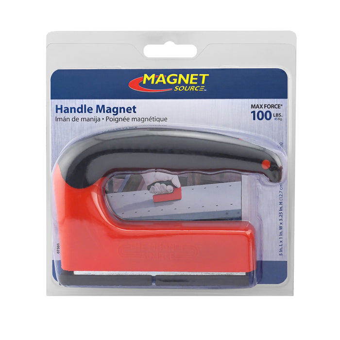 Magnet Source #07501 5.25 in. L X 1 in. W Red Handle Magnet 100 lb. pull ~ 2-Pack