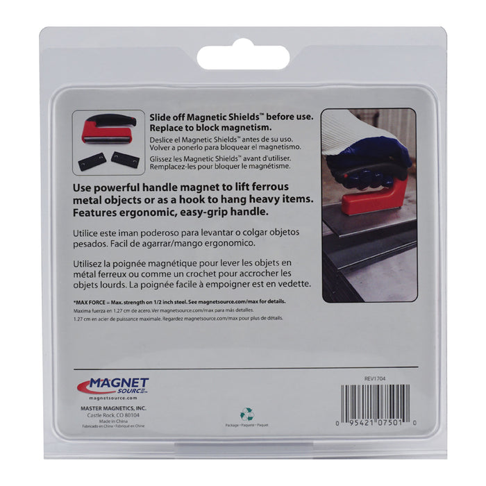 Magnet Source #07501 5.25 in. L X 1 in. W Red Handle Magnet 100 lb. pull ~ 2-Pack