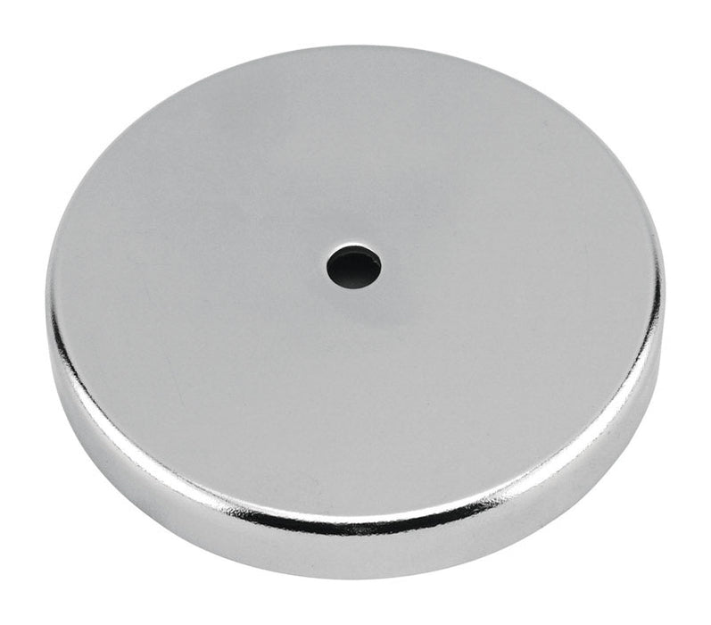 Magnet Source #07216 .283 in. L X 1.42 in. W Silver Round Base Magnet 16 lb. pull ~ 6-Pack