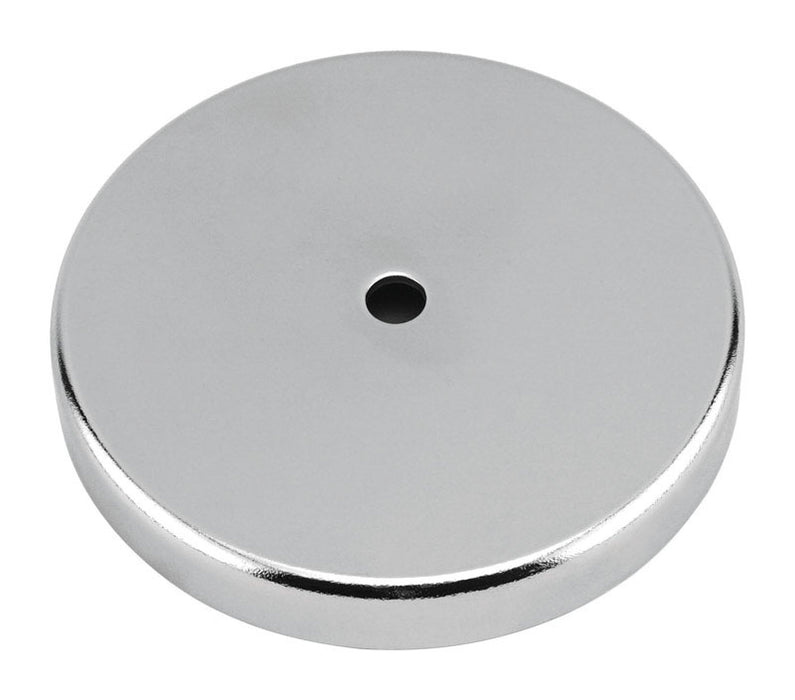 Magnet Source #07217 .303 in. L X 2.04 in. W Silver Round Base Magnet 25 lb. pull ~ 4-Pack