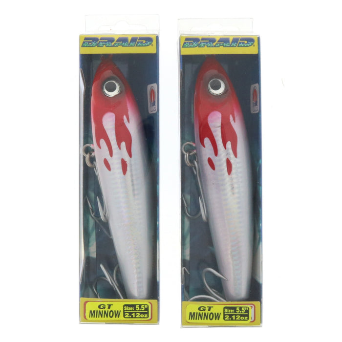 Braid 5.5" GT Minnow Red/White ~ 2-Pack