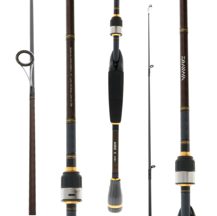 Daiwa #AIRX702MFS Aird X 7ft Medium Fast Spinning Rod 2 pc